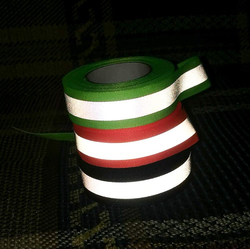 JINBING 8 Rolls Silver Reflective Webbing Ribbon Tape Trim Strip Sew On for Clothing 8 Colors Each 4meter - Image 4